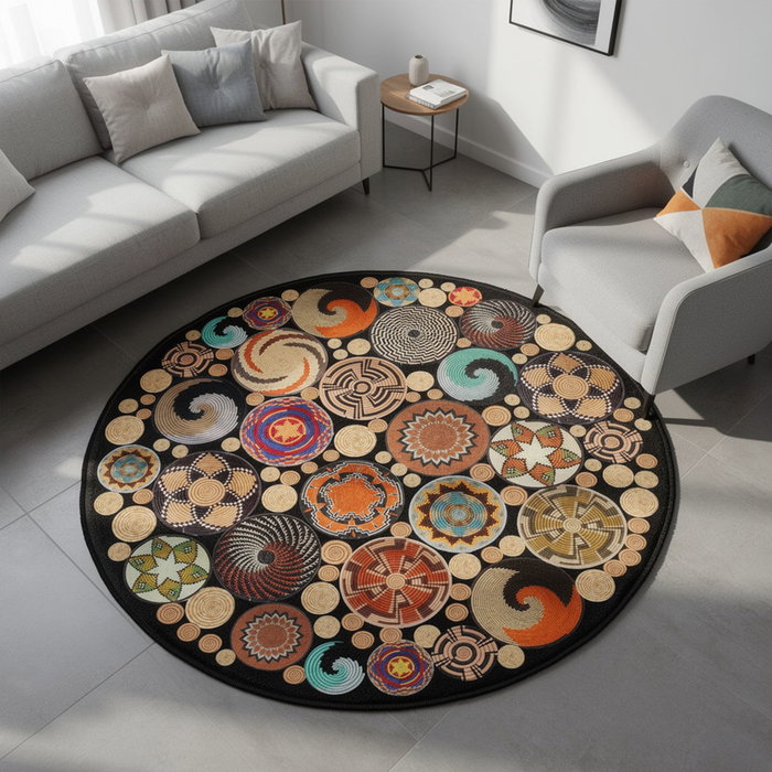 Conceptum Alfombra Multicolor de 160 cm con Impresión Digital 3D Conceptum Alfombra Multicolor de 160 cm con Impresión Digital 3D